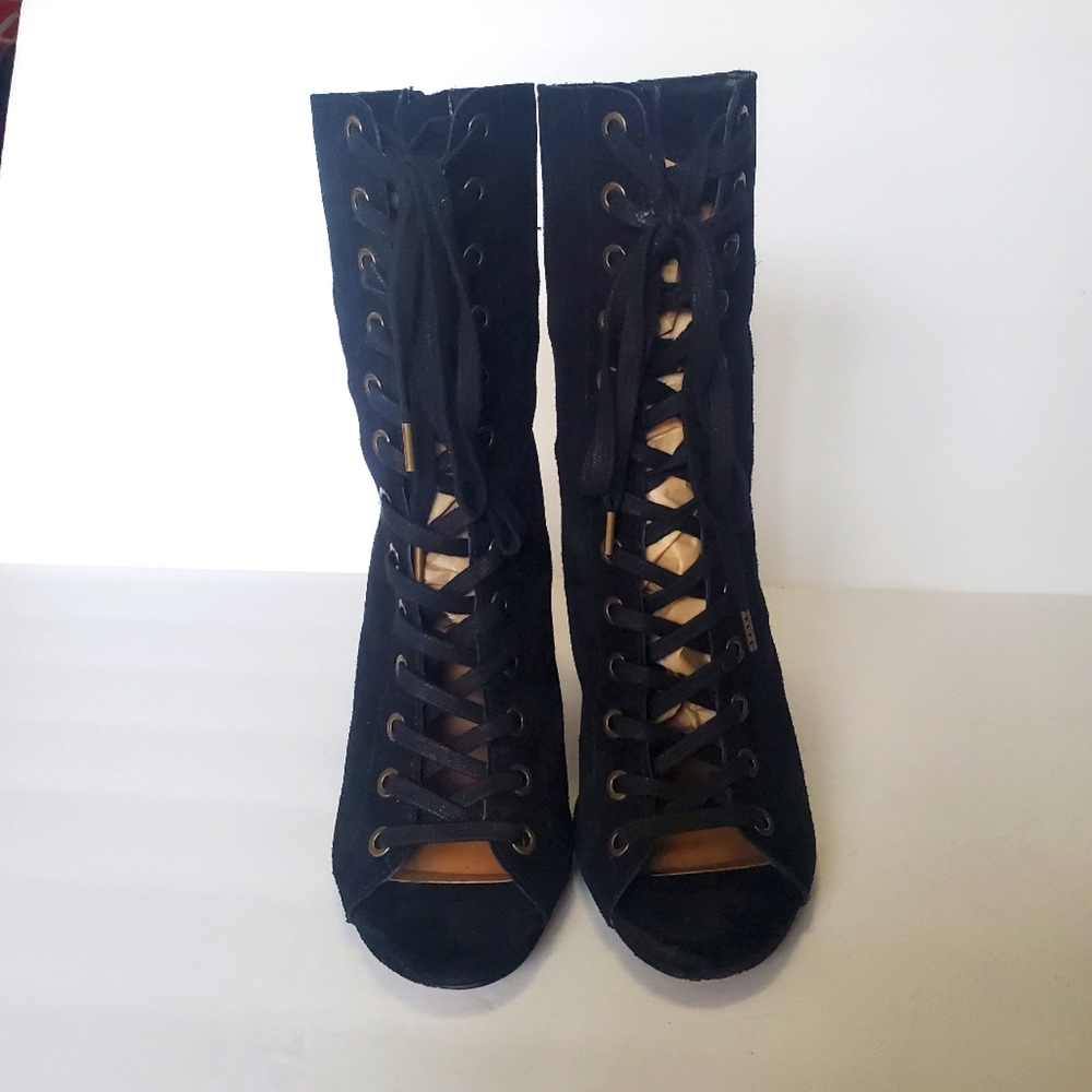 STEVE Madden black suede booties